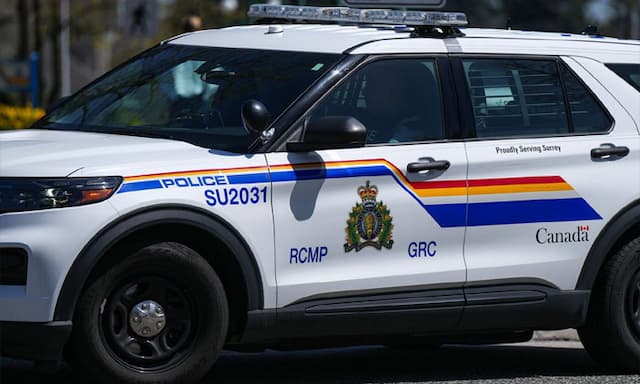 Man dead after a pickup truck crashed into a bus stop in Surrey, B.C. - https://cdn.connectfm.ca/police-rcmp.jpg